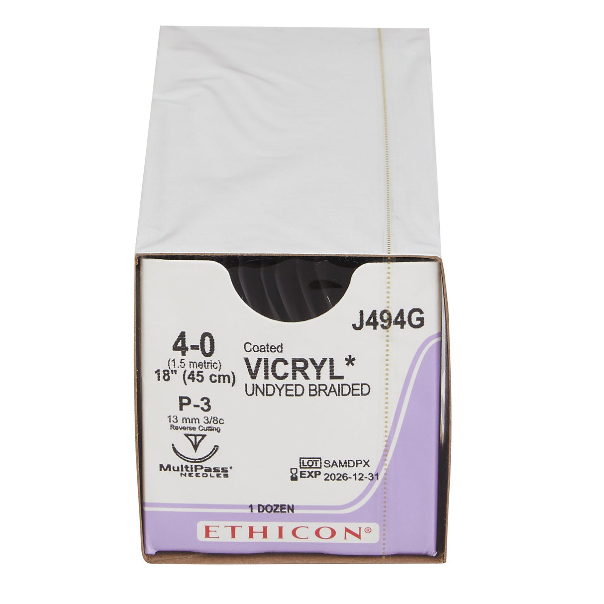 Absorbable Suture With Needle Coated Vicryl™ Polyglactin 910 Precision Reverse Cutting Braided - BeHope