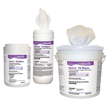 Diversey Oxivir Tb Surface Disinfectant Cleaner Premoistened Hydrogen Peroxide Based Manual Pull Wipe 60 Count Canister Unscented NonSterile