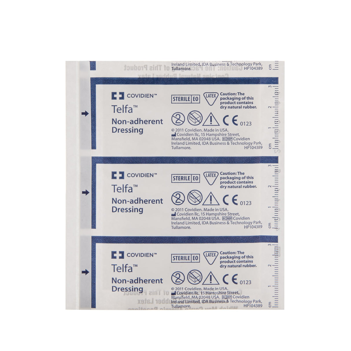 Non-Adherent Dressing Telfa™ Ouchless 3 X 4 Inch Sterile 100 per Pack - BeHope
