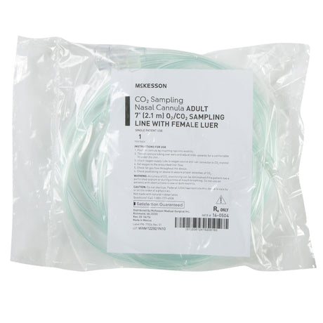 ETCO2 Nasal Cannula McKesson Adult Curved Prongs 7 Foot Tubing - BeHope