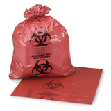 Biohazard Waste Bag Biohazard Symbol / Biohazardous Waste / Infectious Waste 7 to 10 gal. Red 23 X 23 Inch - BeHope