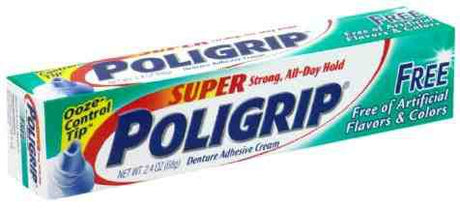 Denture Adhesive Super Poligrip® Free Cream 2.4 oz. - BeHope
