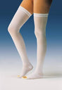 Anti-embolism Stocking JOBST Anti-Em/GPT Thigh High Medium / Short White Inspection Toe - BeHope