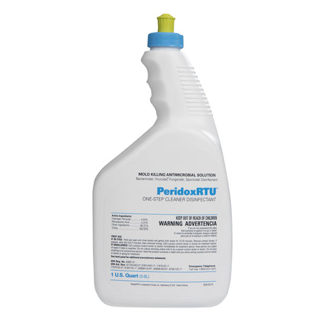 PeridoxRTU Sporicidal Surface Disinfectant Cleaner Peroxide Based Manual Pour Liquid 32 oz. Bottle Vinegar Scent Sterile - BeHope