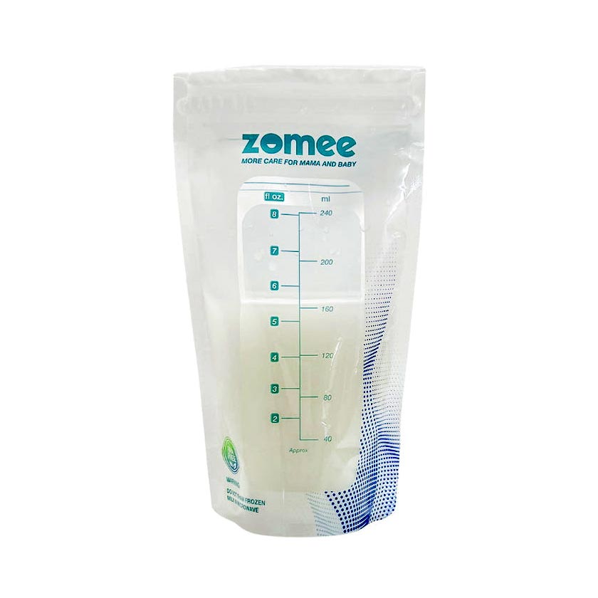 Breast Milk Storage Bag Zomee 8 Oz. Plastic Clear - Behope