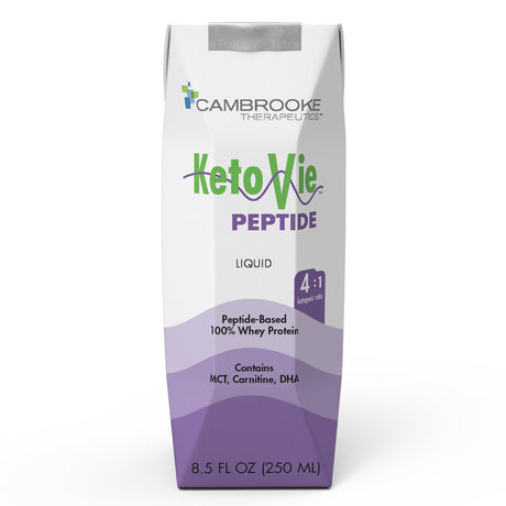 Oral Supplement KetoVie® Peptide 4:1 Unflavored Liquid 8.5 oz. Carton - BeHope