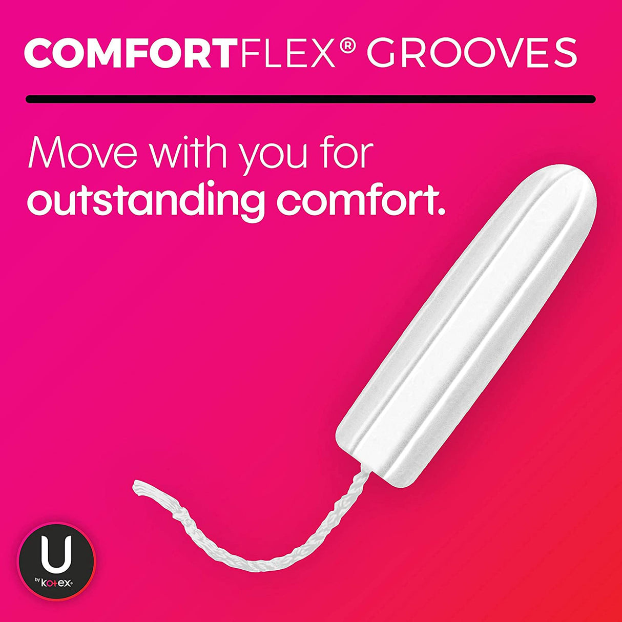Tampon U by Kotex® Click® Regular Absorbency Plastic Applicator Individually Wrapped - BeHope