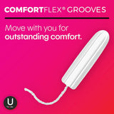 Tampon U by Kotex® Click® Regular Absorbency Plastic Applicator Individually Wrapped - BeHope