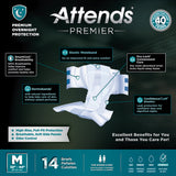 Unisex Adult Incontinence Brief Attends® Premier Medium Disposable Heavy Absorbency - BeHope