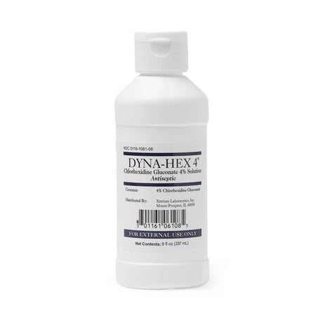 Surgical Scrub Solution Dyna-Hex 4® 8 oz. Bottle 4% Strength CHG (Chlorhexidine Gluconate) NonSterile - BeHope