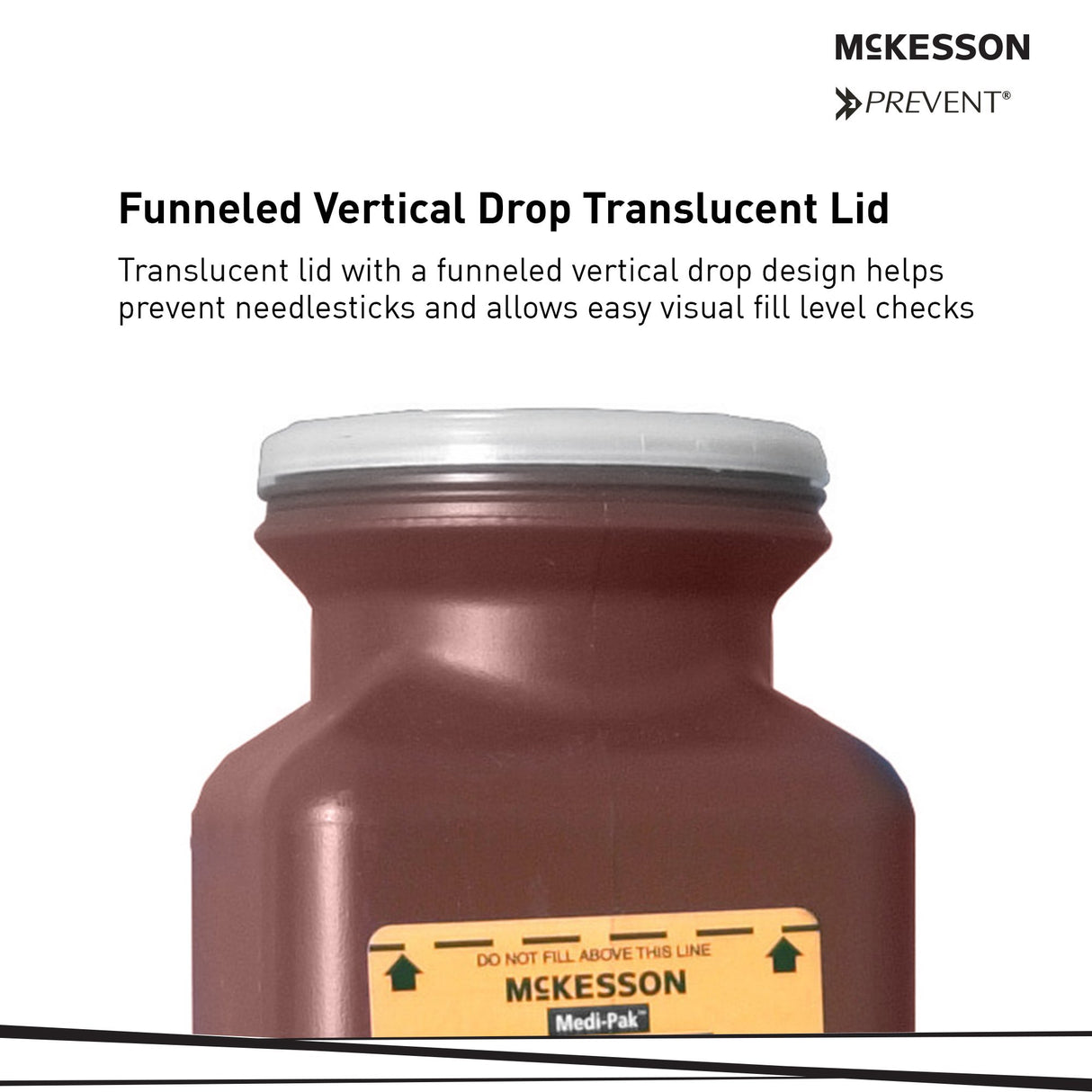 Sharps Container McKesson Red Base 10 H X 3-1/2 W X 3-1/2 D Inch Vertical Entry 0.425 Gallon