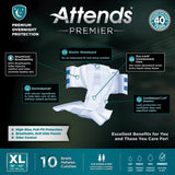 Unisex Adult Incontinence Brief Attends® Premier X-Large Disposable Heavy Absorbency - BeHope