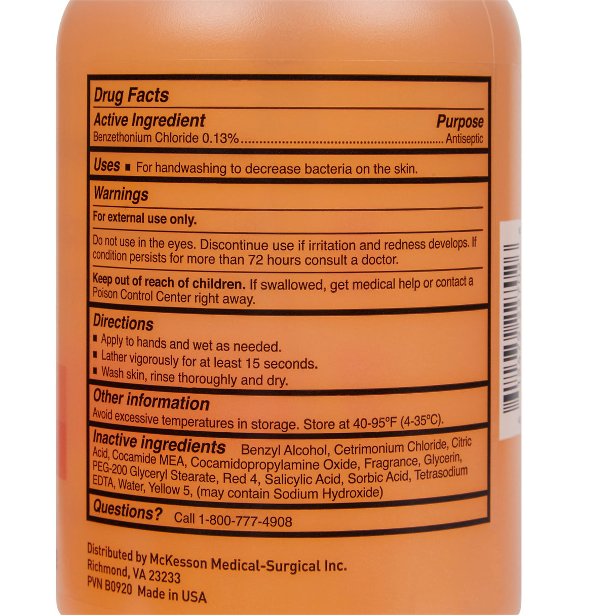 Antibacterial Soap McKesson Liquid 18 oz. Pump Bottle Clean Scent - BeHope