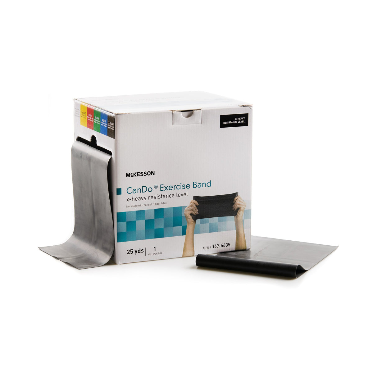 Exercise Resistance Band McKesson CanDo® Black 5 Inch X 25 Yard X-Heavy Resistance - BeHope
