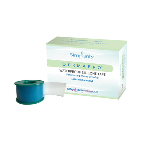 Waterproof Medical Tape DermaPro™ White 2 Inch X 5 Yard Silicone NonSterile - BeHope
