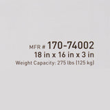 Seat Cushion McKesson 18 W X 16 L X 3 D Inch Foam / Gel - BeHope