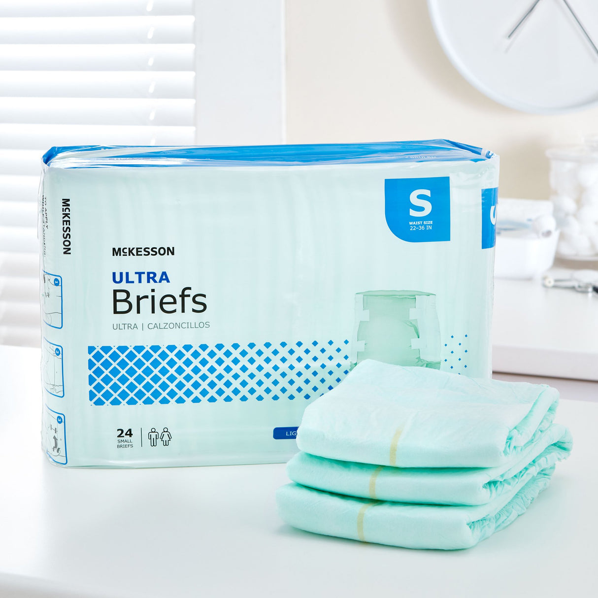 Unisex Adult Incontinence Brief McKesson Ultra Small Disposable Heavy Absorbency
