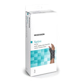 Wrist Brace with Abducted Thumb McKesson Aluminum / Foam / Spandex / Plastic Left Hand Black X-Large - BeHope