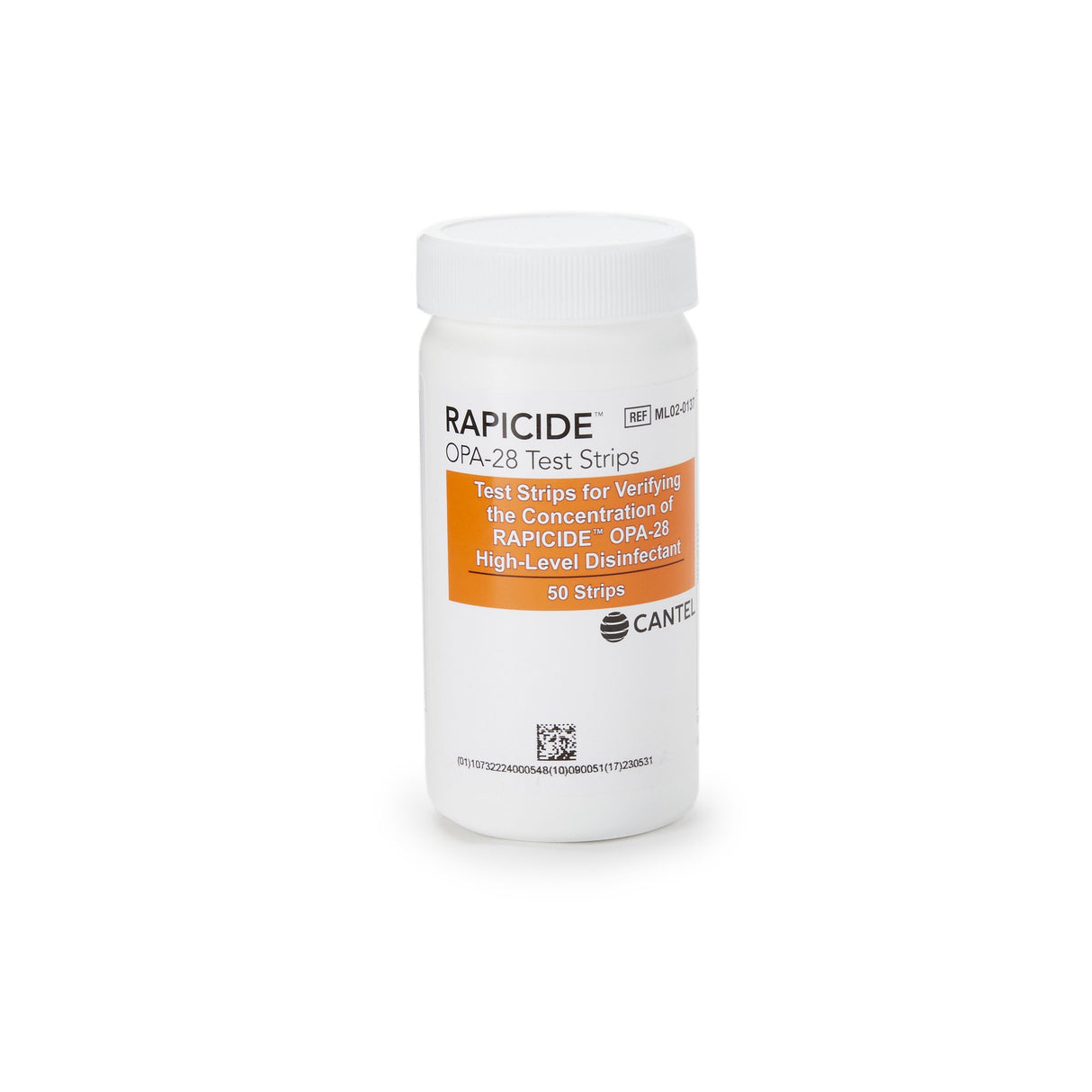 OPA Concentration Indicator Rapicide™ OPA/28 Pad 50 Test Strips Bottle Single Use - BeHope