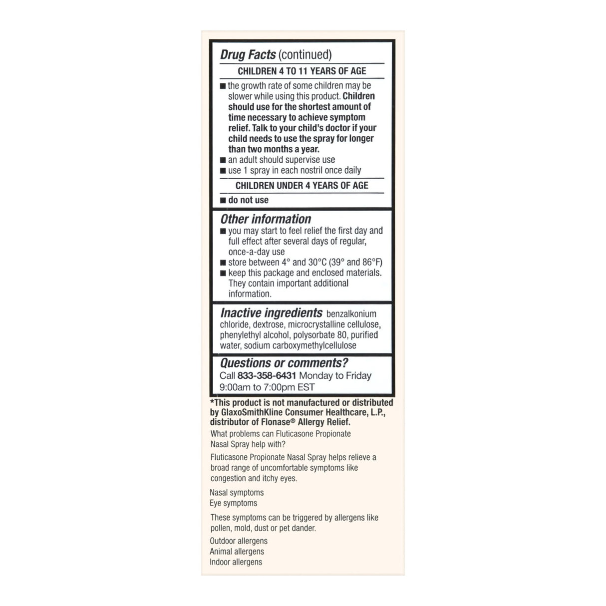 Allergy Relief Foster & Thrive™ 50 mcg Strength Nasal Spray 144 Metered Sprays - BeHope