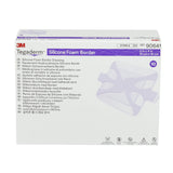 Foam Dressing 3M Tegaderm 4 X 4 Inch With Border Film Backing Silicone Adhesive Square Sterile