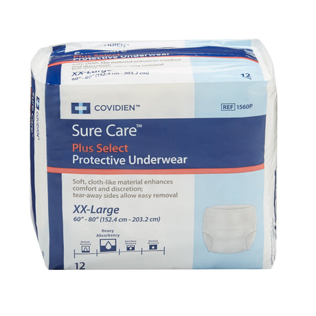 Unisex Adult Absorbent Underwear Sure Care™ Plus Select Pull On with Tear Away Seams 2X-Large Disposable Heavy Absorbency - BeHope