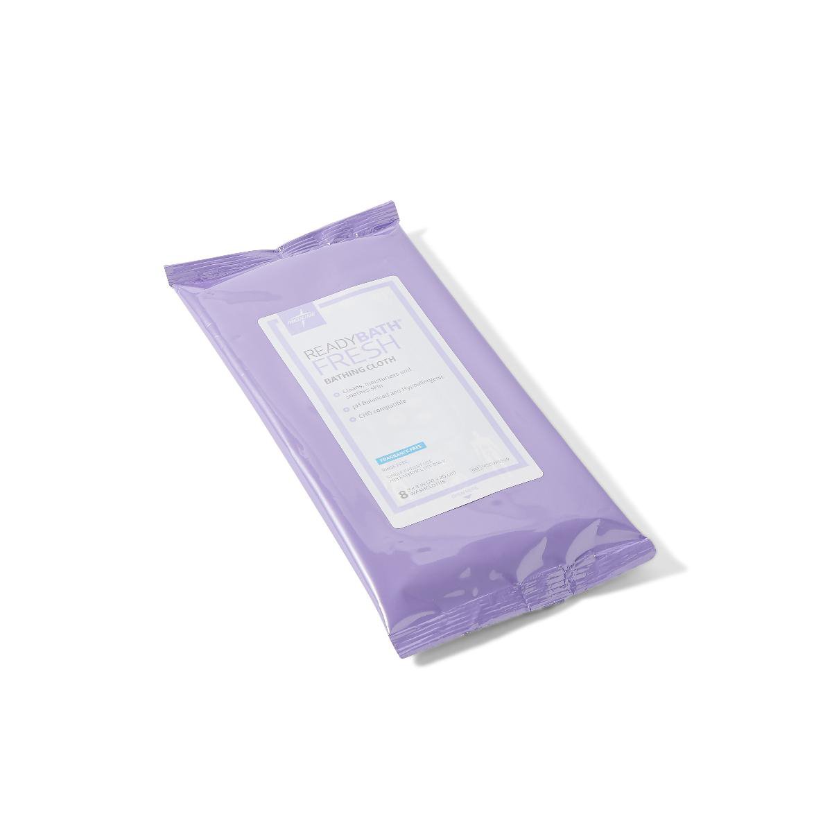 Rinse-Free Bath Wipe ReadyBath® Fresh Soft Pack Unscented 8 Count - BeHope