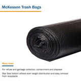 Trash Bag McKesson 56 gal. Black LLDPE 1.5 mil 43 X 47 Inch Star Seal Bottom Coreless Roll