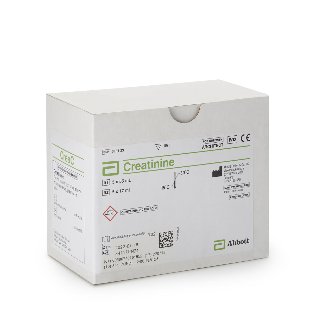 General Chemistry Reagent Architect™ Creatinine For Architect c16000 Analyzer 1,875 Tests - BeHope