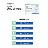 Unisex Adult Absorbent Underwear McKesson Ultra Pull On with Tear Away Seams Small Disposable Heavy Absorbency