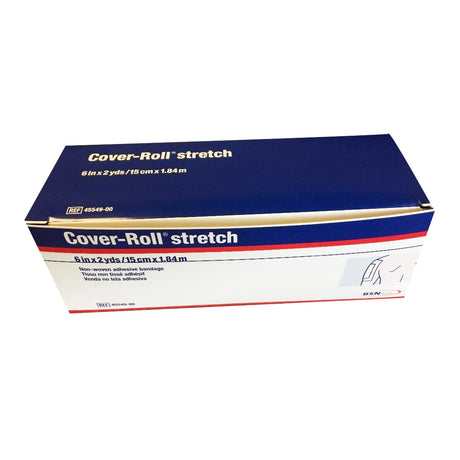 Dressing Retention Tape with Liner Cover-Roll® Stretch White 6 Inch X 2 Yard Nonwoven Polyester NonSterile - BeHope