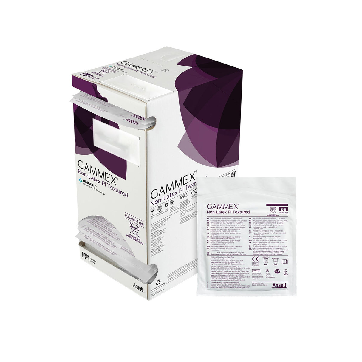 Surgical Glove GAMMEX® Non-Latex PI Textured Size 6.5 Sterile Polyisoprene Standard Cuff Length Fully Textured White Chemo Tested - BeHope