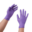 Exam Glove Purple Nitrile® Small NonSterile Nitrile Standard Cuff Length Textured Fingertips Purple Chemo Tested - BeHope