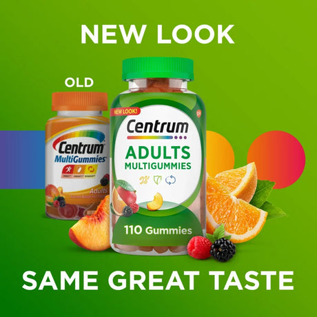 Multivitamin Supplement Centrum® Gummy 110 per Bottle Fruit Flavor - BeHope