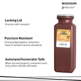 Sharps Container McKesson Red Base 10 H X 3-1/2 W X 3-1/2 D Inch Vertical Entry 0.425 Gallon