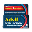 Pain Relief Advil® Dual Action 125 - 250 Mg Strength Ibuprofen / Acetaminophen Caplet 18 Caplets - Behope