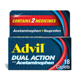 Pain Relief Advil® Dual Action 125 - 250 Mg Strength Ibuprofen / Acetaminophen Caplet 18 Caplets - Behope