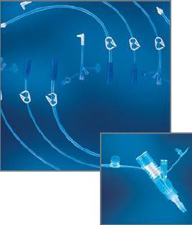 Medication Feeding Tube Set MIC-Key 2 Inch, With SECUR-LOK Right Angle Connector and 2 Port "Y" - BeHope