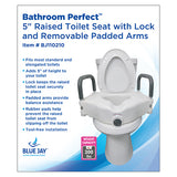 Siège de toilette surélevé Perfect 5 avec verrou et accoudoirs, lot de 2