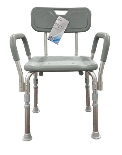 Chaise de douche parfaite pour salle de bain avec dossier et accoudoirs rembourrés, lot de 2