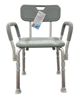 Chaise de douche parfaite pour salle de bain avec dossier et accoudoirs rembourrés, lot de 2
