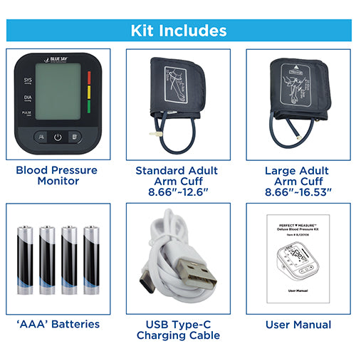 Deluxe Perfect Measure Blood Pressure Kit w/2 Cuffs