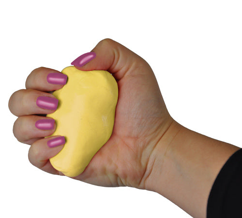 Pâte thérapeutique pour les mains Squeeze 4 Strength 6 oz Jaune XSoft
