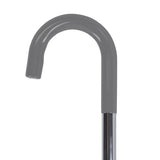 Cane  Round Handle  Blue Jay Silver with Vinyl Comfort Grip