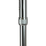 Cane  Round Handle  Blue Jay Silver with Vinyl Comfort Grip