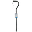 Cane Soft Foam Offset Handle Blue Jay Black With Strap - BeHope