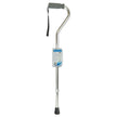 Cane Soft Foam Offset Handle Blue Jay Silver With Strap - BeHope