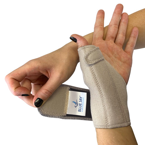 Support de pouce réglable Blue Jay avec support stabilisateur beige SM/MD