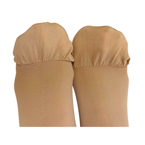 Lot de 2 pansements chirurgicaux fermes beiges, 20-30 mmHg, orteils fermés sous le genou
