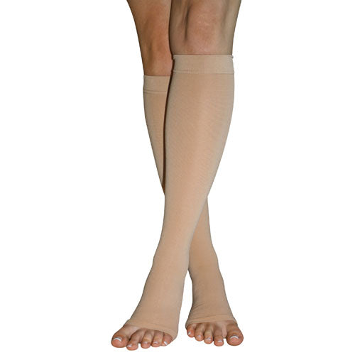 Poids chirurgicaux X-Frm 3XLg 30-40 mmHg sous le genou, orteils ouverts